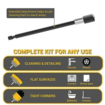 SCRUBIT Drill Brush Set for All Purpose Household Cleaning