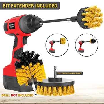 SCRUBIT Drill Brush Set for All Purpose Household Cleaning