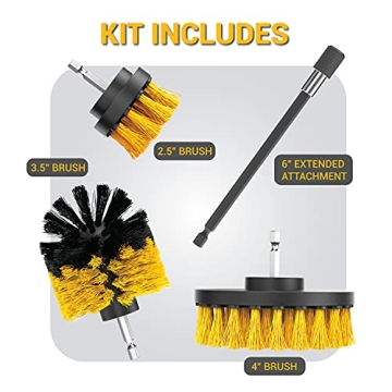SCRUBIT Drill Brush Set for All Purpose Household Cleaning