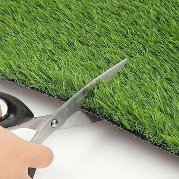 SHACOS Artificial Grass Rug 32"x48" Outdoor Indoor Fake Grass Mat 1.2 inch Pile Synthetic Turf Grass Dog Grass with Drainage Holes Grass for Patio Balcony Yard Lawn Garden Deck Decor