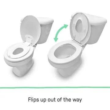 Ingenuity: ity by Ingenuity Flip & Sit Potty Seat (White) – Easy to Set Up & Remove Potty Training Seat That Attaches to Adult Toilet Seat