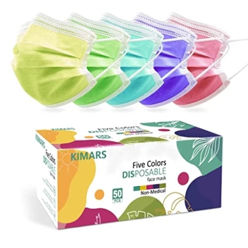 LEVENIS Face Masks 50 Pack - Comfortable and Breathable