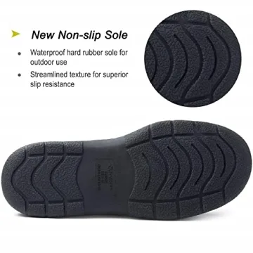 Zigzagger Men's Moccasin Slippers Memory Foam House Shoes, Indoor and Outdoor Warm Loafer Slippers, Black, 9 M US