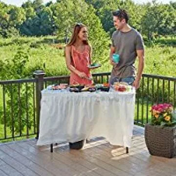 Ice Party Portable Tailgate & Camping Table with Cooler