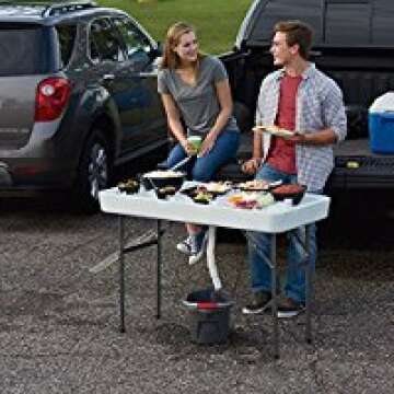 Ice Party Portable Tailgate & Camping Table with Cooler