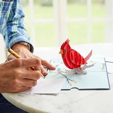 Lovepop Cardinal Pop-Up Card – Colorful 3D Greeting Card