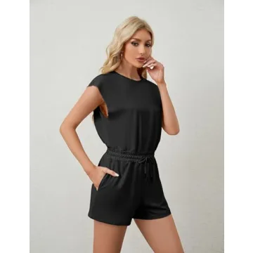 Xiaoxuemeng Women’s Open Back Summer Romper for 2024