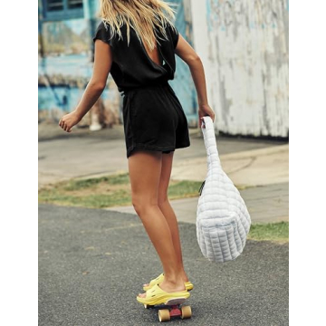 Xiaoxuemeng Women’s Open Back Summer Romper for 2024