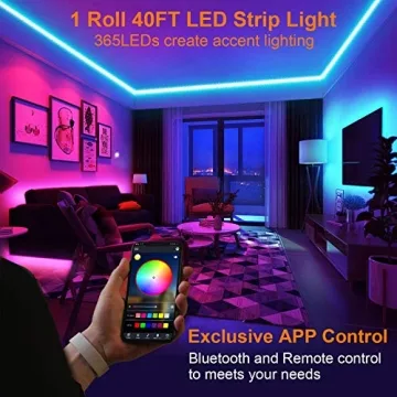ViLSOM 40FT RGB LED Strip Lights - Music Sync & Smart Control