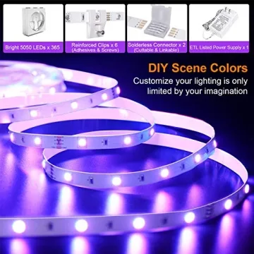 ViLSOM 40FT RGB LED Strip Lights - Music Sync & Smart Control