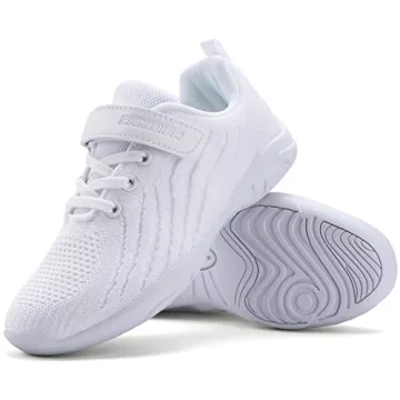 BAXINIER All White Cheerleading Shoes for Girls - Perfect Fit