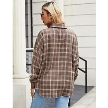 Stylish Blooming Jelly Women's Plaid Shirt for All Seasons
