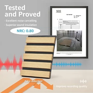 Art3d 2 Wood Slat Acoustic Panels - 3D Fluted Design