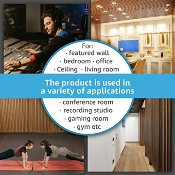 Art3d 2 Wood Slat Acoustic Panels - 3D Fluted Design