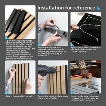Art3d 2 Wood Slat Acoustic Panels - 3D Fluted Design