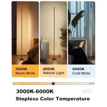 DENGALA Minimalist Floor Lamp with Remote Control