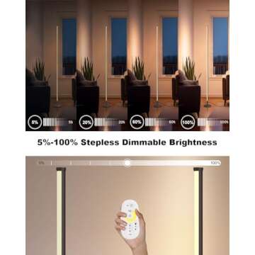 DENGALA Minimalist Floor Lamp with Remote Control