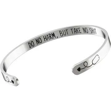 Inspirational Nurse Bracelet - Stethoscope Bangle