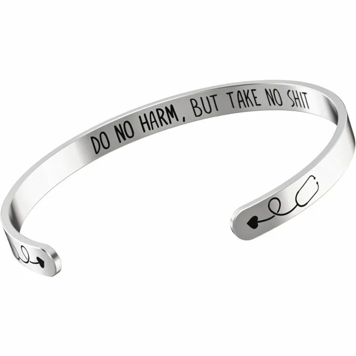Inspirational Nurse Bracelet - Stethoscope Bangle