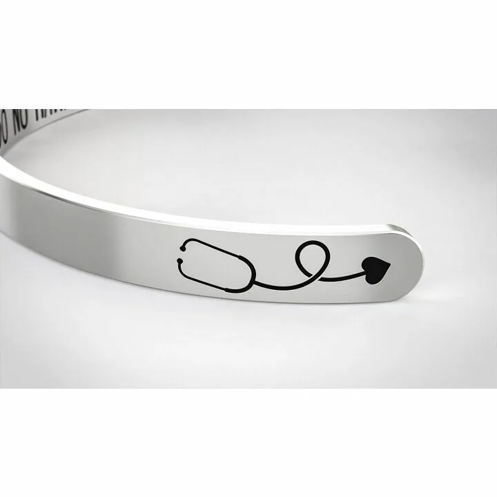 Inspirational Nurse Bracelet - Stethoscope Bangle