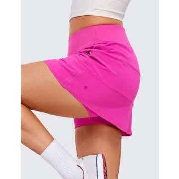 CRZ YOGA Women's High Waisted Tennis Skirt with 3 Pockets
