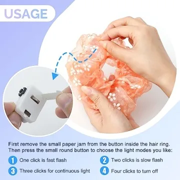 Illuminate Your Style with 8 Pcs LED Scrunchies