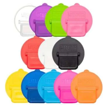 LATAPITA Plastic Caps for cans - Premium soda can lids - Can Cover For Standard Size Drink - Must-have Beach Accessories - Accessories for Soft Drinks - Reusable Fizz Lids - BPA Free - 4 pack (Black)