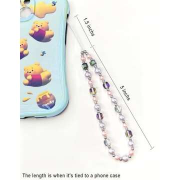 Cosace Phone Charm - Crystal Pearl Bag Keychain Strap
