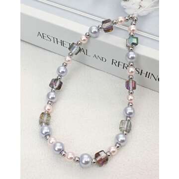 Cosace Phone Charm - Crystal Pearl Bag Keychain Strap