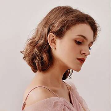 Geometric 14K Gold Huggie Hoops for Women - BUEMMR