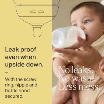 Tommee Tippee Closer to Nature Baby Bottles, Fiesta Collection | Slow Flow Breast-Like Nipple with Anti-Colic Valve (9oz, 6 Count)