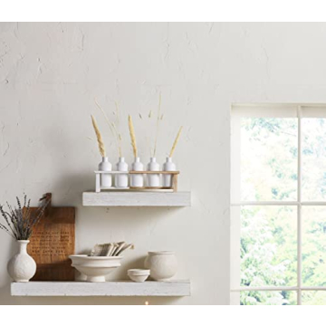 Handcrafted Mud Pie Paper Mache White Vase 7x7.73 Dia