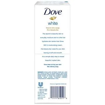 Dove Beauty Bar Unscented, Moisturizing Skin Care 6 Bars