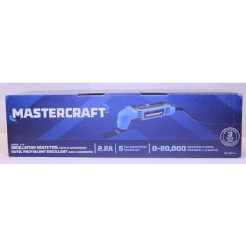 Mastercraft 2.2A Oscillating Multi-Crafter Tool with 11 Piece Accessory Kit