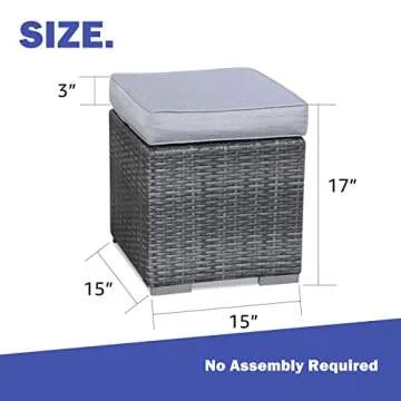 Patiorama 2-Piece Outdoor Ottoman Set for Easy Relaxation