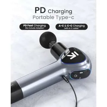 Renpho Massage Gun Deep Tissue, Valentine Gifts, Back Massager for Pain Relief with Long Extension Handle, Percussion Handheld Mini Muscle Massagers Cordless for Athletes Neck, Reach