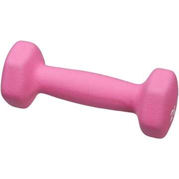 Valloowink Neoprene Dumbell 2 LB Pair - Non-Slip Hexagon Shape Weights for Workouts and Exercise