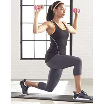 Valloowink Neoprene Dumbell 2 LB Pair - Non-Slip Hexagon Shape Weights for Workouts and Exercise