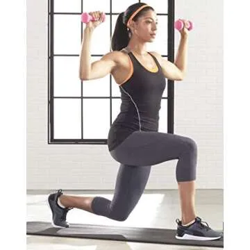 Valloowink Neoprene Dumbell 2 LB Pair - Non-Slip Hexagon Shape Weights for Workouts and Exercise