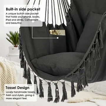 Relax with the Y-STOP Hammock Chair Hanging Swing