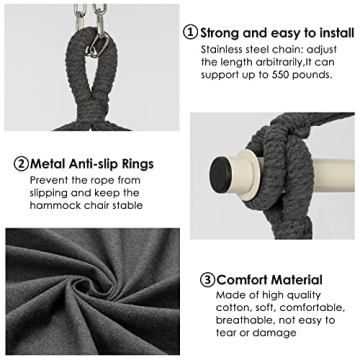 Relax with the Y-STOP Hammock Chair Hanging Swing