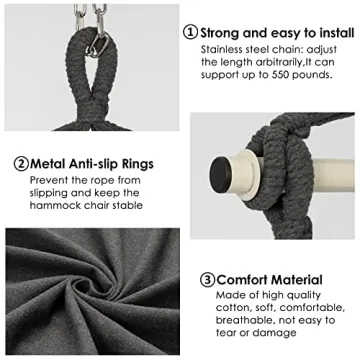 Relax with the Y-STOP Hammock Chair Hanging Swing