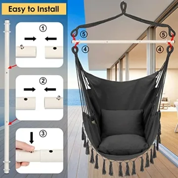 Relax with the Y-STOP Hammock Chair Hanging Swing