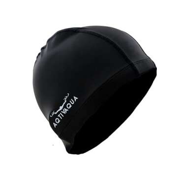Swim Cap Swimming Caps for Women Men Adult Kids Girls Boys Youth Hat (Black Color)
