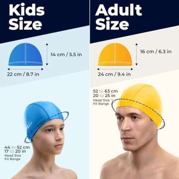 Comfortable & Protective AqtivAqua Swim Cap for All