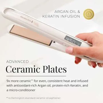 Remington Shine Therapy 1" Flat Iron with Argan Oil