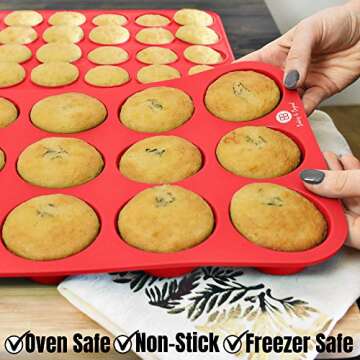 Silicone Muffin & Cupcake Pan Set with Spatulas