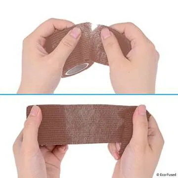 Self Adhering Bandage - Sport Injury Wrap Tape - Pack of 6 - Supports Muscles and Joints - Easy to Apply and Tear - Does not Stick to your Skin - Elastic, Water Repellent, Breathable - Relieves Stress