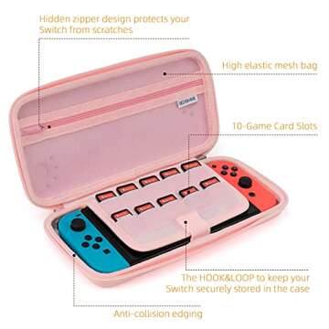 GeekShare Cat Ears Carry Case for Switch - Cute & Functional