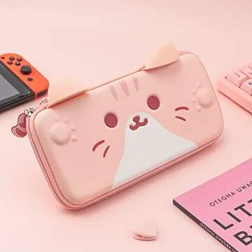 GeekShare Cat Ears Carry Case for Switch - Cute & Functional
